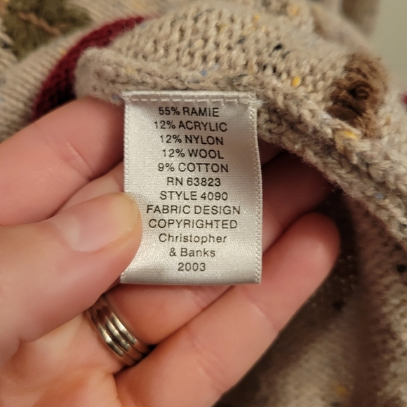 Christopher & Banks Hand Embroidered Birds Cardigan - Picture 9 of 10